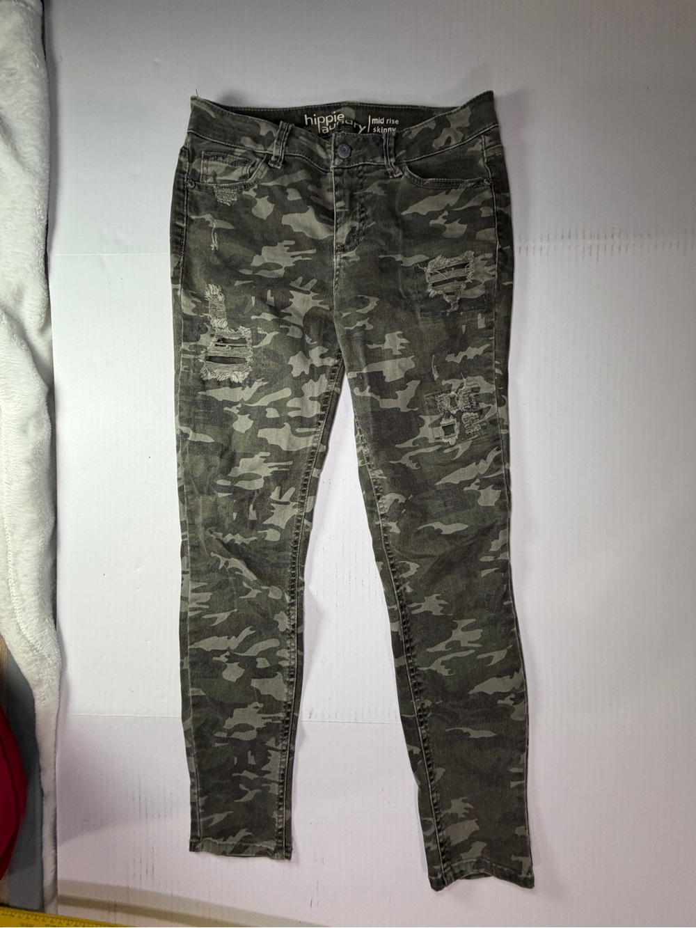 hippie laundry Olive Camo Skinny Jeans